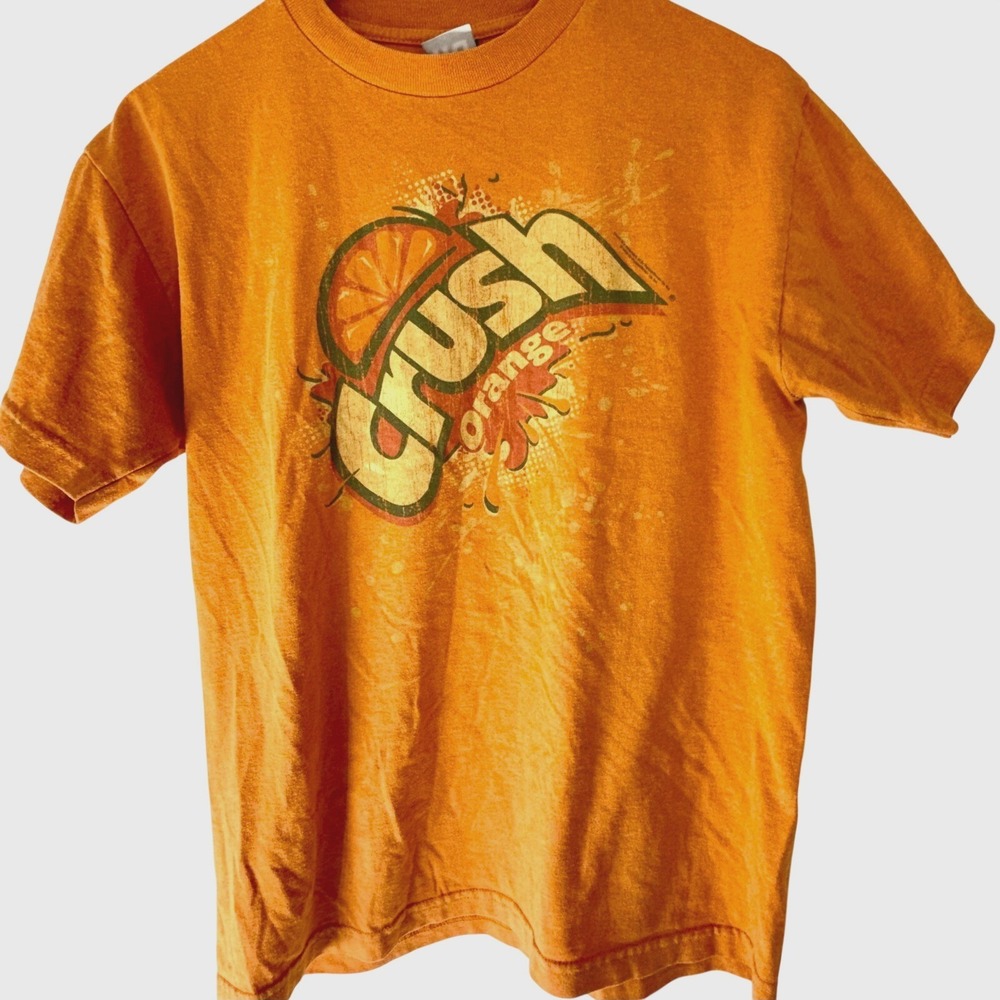 Orange Crush Soda Graphic‎ T-Shirt Mens MD  Retro Orange